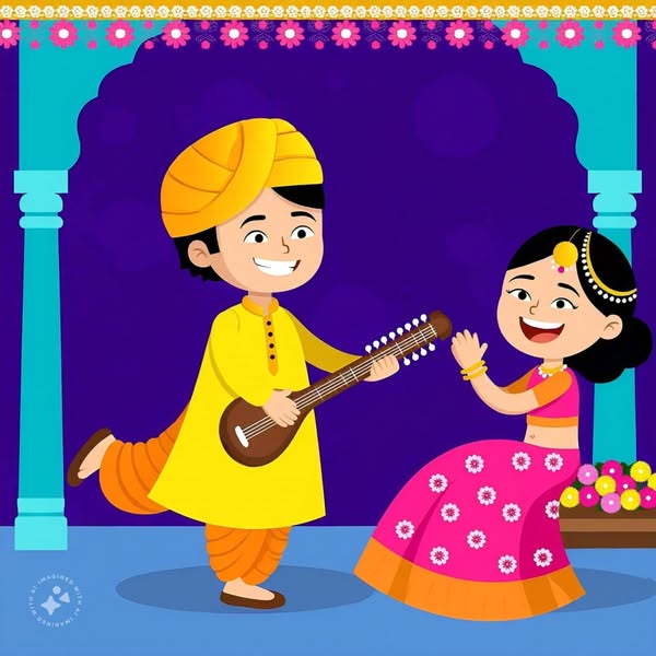 a boy is singing for a girl who is enjoying his love poem